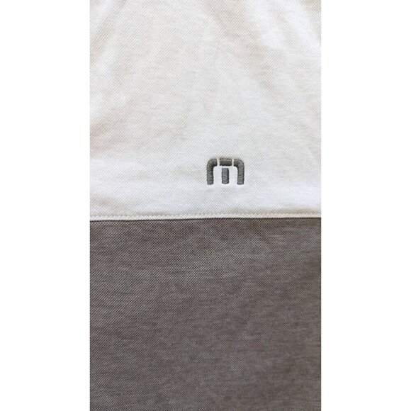 TravisMathew Men's The Rudds 2.0 Polo Shirt White/Gray Medium - Picture 3 of 6